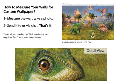 Dinosaur Wallpaper | T-Rex Jurassic Nursery Mural