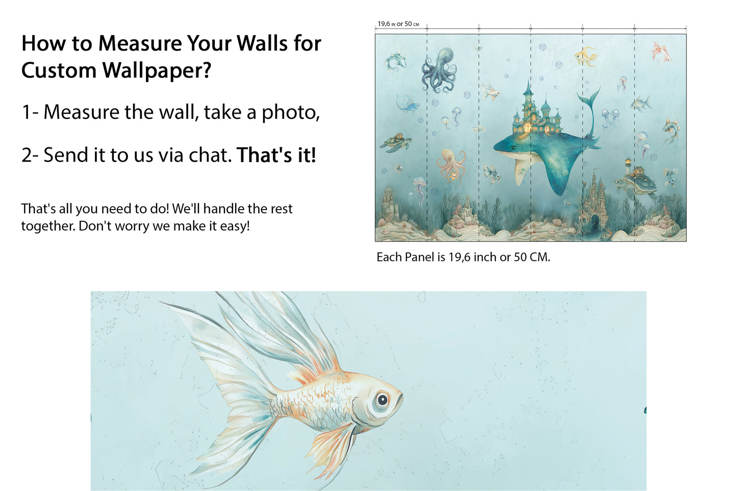 Magical Ocean Fantasy Whale Kids Wallpaper