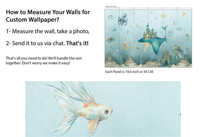 Magical Ocean Fantasy Whale Kids Wallpaper