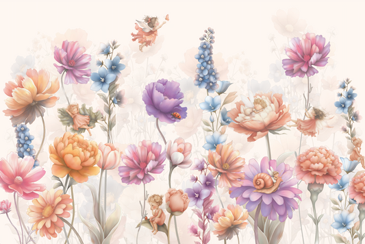 Fairy Wallpaper, Enchanted Village Nursery Mural